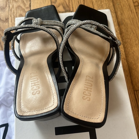 Schutz Lauryn crystal strappy wedge sandals - NEW WITH BOX - Picture 5 of 8